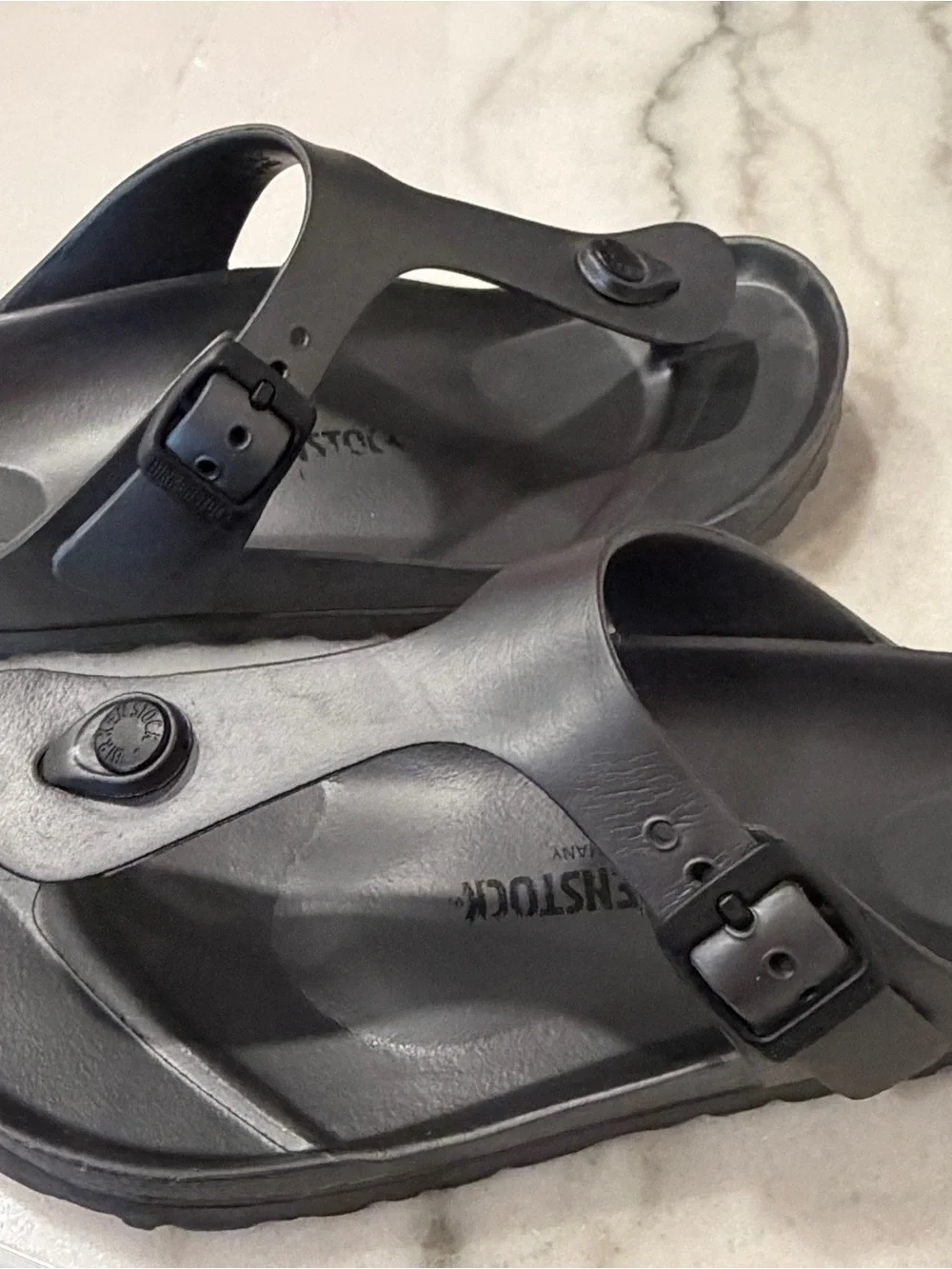 Birkenstock Women's Gizeh EVA Thong Sandal - Metallic Gray - Picture 2 of 5